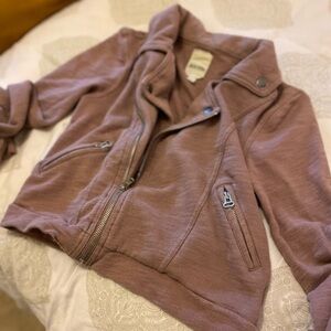 Nom de Plume Mauve Cropped Moto Jacket